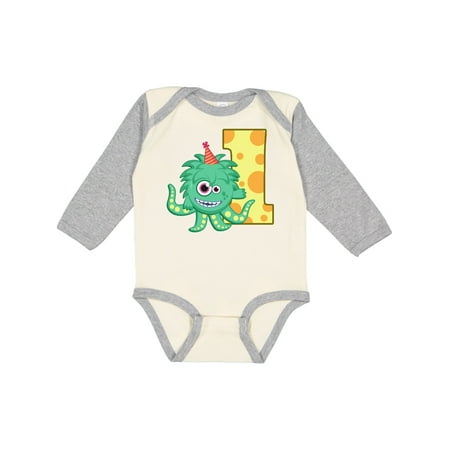 

Inktastic Monster 1st Birthday Gift Baby Boy or Baby Girl Long Sleeve Bodysuit