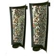 thumbnail image 2 of Mosaic Wall Sconce Set of 2 Tealight Candle Holders - Abstract Metal Wall Art Candle Sconces Pair, 2 of 7