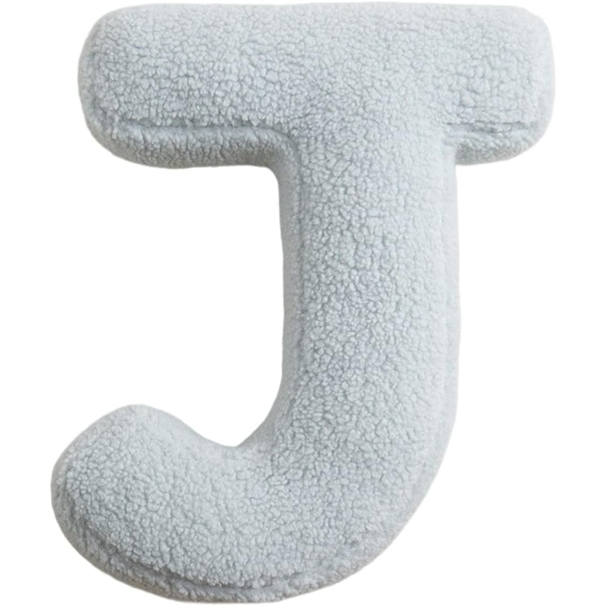 Junsice J Letter Pillow Soft Sofa Throw Pillow English Alphabet Initial Decorative Pillow For Bed Sofa Couch Living Room Decoration Christmas Gift 38