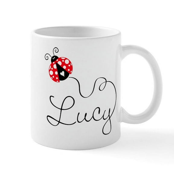 CafePress - Ladybug Lucy Mug - 11 oz Ceramic Mug - Novelty Coffee Tea Cup