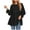 #01_Black, variant on Womens Swiss Dot Babydoll Blouses Long Sleeve Maternity Tops Pleated Flowy Tunic Work Shirts