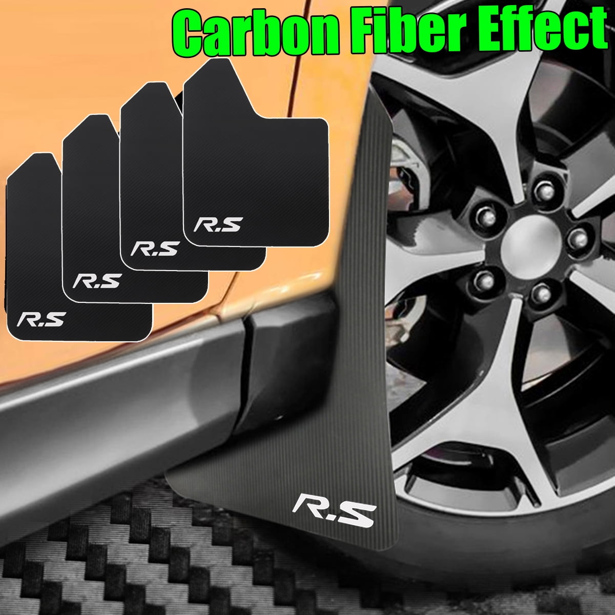 4X Carbon Fiber Universal Mud Flaps Splash Guards Mudguards for Car Pickup SUV Van Truck