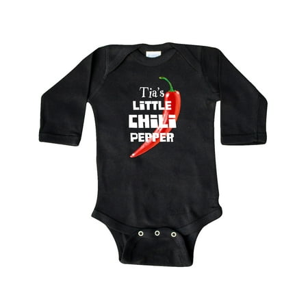 

Inktastic Tia s Little Chili Pepper Gift Baby Boy or Baby Girl Long Sleeve Bodysuit