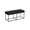 Green Faux Suede, variant on HomePop Theodore Metal & Faux Leather Bench, 42.5"W x 16"D x 19"H, Carmel/Black