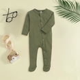thumbnail image 2 of Karoyedx Winter Newborn Boy Clothes Baby Long Sleeve Romper Cotton Cartoon Print Newborn Infant Bodysuit Jumpsuit Unisex Green Size,6-9Months, 2 of 4