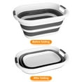 thumbnail image 2 of 40L Collapsible Plastic Laundry Basket, Foldable Pop Up Storage Container Space Saving Washing Tub Organizer (1, White/Grey), 2 of 7