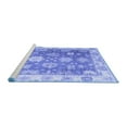 thumbnail image 2 of Ahgly Company Machine Washable Indoor Square Oriental Blue Traditional Area Rugs, 5' Square, 2 of 4