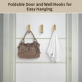 thumbnail image 4 of 4 Pack Foldable Wall Hooks - Rustproof Zinc Alloy Door Back Hooks, 4 of 5