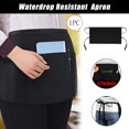 thumbnail image 4 of LNGOOR  Server Aprons with 3 Pockets  Waterdrop Resistant Waitress Waiter Waist Apron  Black, 4 of 6