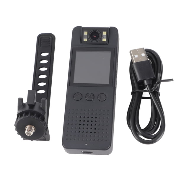 Cámara corporal portátil con lente giratoria de 1080p, tipo C, grabadora de video para agentes del orden y guardias de seguridad.