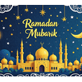 thumbnail image 4 of Ramadan Themed Decorative Background with Golden Mosques Crescent Moons Stars and Lanterns Banner Party Supplies for Ramadan Celebrations Family Gatherings Community Events Islamic Festivities, 4 of 8