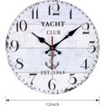 thumbnail image 2 of Reloj de pared de madera de 30 cm, reloj de 12 pulgadas, vintage, retro, silencioso, péndulo de pared, sin sonido, números romanos arábigos, decoración, dormitorio, cocina, sala de estar, 2 of 5