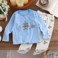 thumbnail image 2 of TOWED22 Toddler Boys Planet Pajamas Dinosaur Cotton Kids Truck 2 Piece Train Kids Pjs Fall Winter Sleepwear Clothes Set 6-12 Months 12-24 Months 2t 3t 4t 5t 6t 7t 8t 9t Children,Blue,6-12 M, 2 of 9