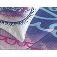 thumbnail image 4 of Ambesonne Wording Quilted Bedspread Set 3 Pcs, Brushstroke, King Size, Blue Purple, 4 of 5