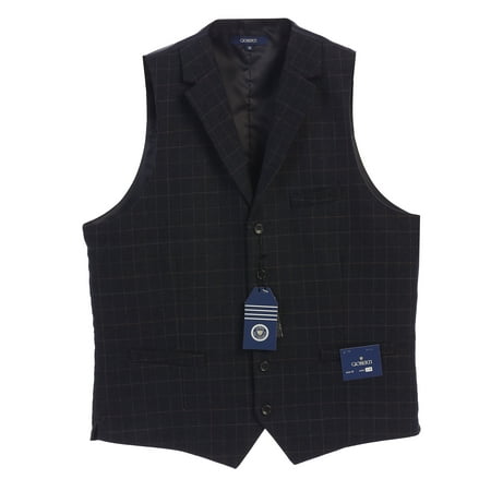 Gioberti Men's 5 Button Tailored Collar Formal Tweed Suit