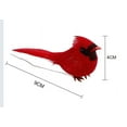 thumbnail image 3 of Mini pájaro rojo simulado, petirrojo, pájaro para decoración de jardín (soporte de dos patas), 3 of 6
