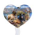 thumbnail image 2 of Crater Lake National Park Oregon Animals Elk Deer Beaver Cougar Heart Love Cupcake Picks Toppers Decoration Set of 6, 2 of 7