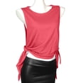 thumbnail image 3 of WHLBF Womens Tank Tops Plus Size Sleeveless Round Neck Front Tank Casual Loose Solid Blouse Red Free Size, 3 of 8