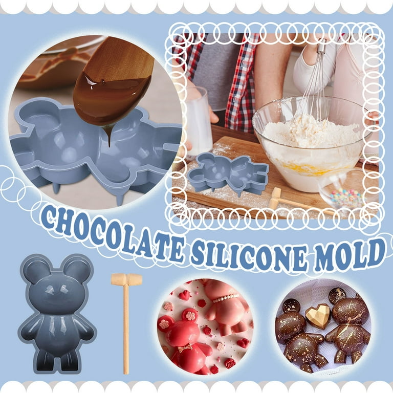 Lollipop compatible with Machine Tube Pan + Cake Birthday Silicone Hammer  Making Chocolate Bear Chocolate Crumbly Baking For Candy Tool Molds 1