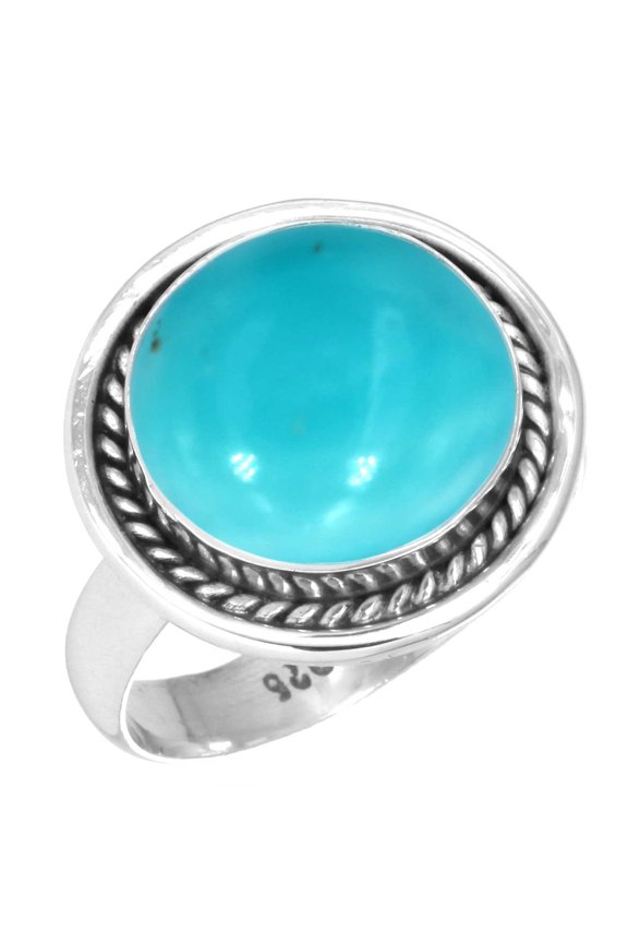 925 Sterling Silver Ring Natural Smithsonite Handmade Jewelry