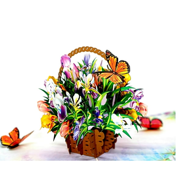 Flower Bouquet Pop Up Card, Card for Mom, Card for Wife, 3D Card, Flower Card, Spring Card, Greeting Card, Thank You Card, Appreciation Card