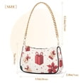 thumbnail image 3 of FORMRS Womens Shoulder Bag with Chain Strap Clutch Purse Cute Tote Handbag, Red Christmas Gift Pattern, 3 of 7