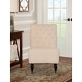 thumbnail image 4 of Linon Cora Tufted Slipper Chair, Washed Linen, 20 inch Seat Height, Multiple Colors, 4 of 4