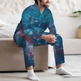 thumbnail image 7 of Naloa Abstract Colorful Art Supplies Men’s Pajamas Set - Long Sleeve Button Down Sleep Shirt and Pajama Bottoms Sleepwear Set-X-Large, 7 of 7