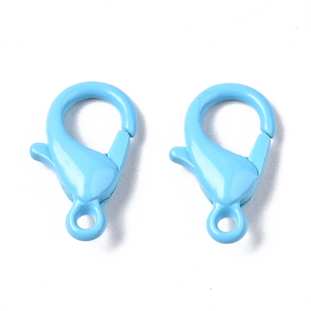 1000pc Spray Painted Eco-Friendly Alloy Lobster Claw Clasps Cadmium Free & Nickel Free & Lead Free Mixed Color 12.5x8x3mm Hole: 1.2mm