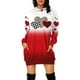 thumbnail image 2 of Vestido con capucha y manga larga con estampado digital 3D de comercio exterior para mujer europea y americana para el día de San Valentín, 2 of 5