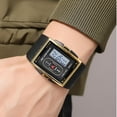 thumbnail image 4 of Fashion Men's Digital Analog Watches Square Face Sport Casual Dual Display Multifunctional Wristwatch for Men with Alarm Waterproof LED Luminous, 4 of 7