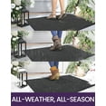 thumbnail image 3 of Front Door Mat Outside Entrance, 3x5 ft Rubber Entry Doormat Heavy Duty, Welcome Mats Non Slip for Inside House Floor Entryway Double Doors Exterior Patio, Striped Grey, 3 of 9