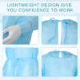 thumbnail image 4 of Batas aislantes desechables Xuhal, paquete de 150 unidades, PPE, unisex, azules, 4 of 6