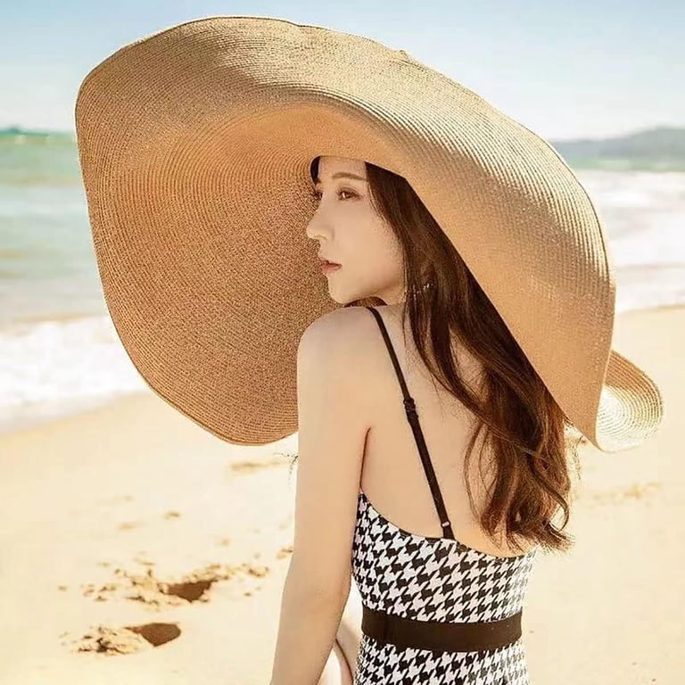 SikaFu Oversized Beach Straw Hats for Women Extra Large Wide  display picture 1