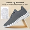 thumbnail image 4 of vibdiv Mens Walking Shoes Non Slip Running Shoes Slip on Lightweight Breathable Shoes Athletic Workout Gym Sneakers Grey Size 7, 4 of 6