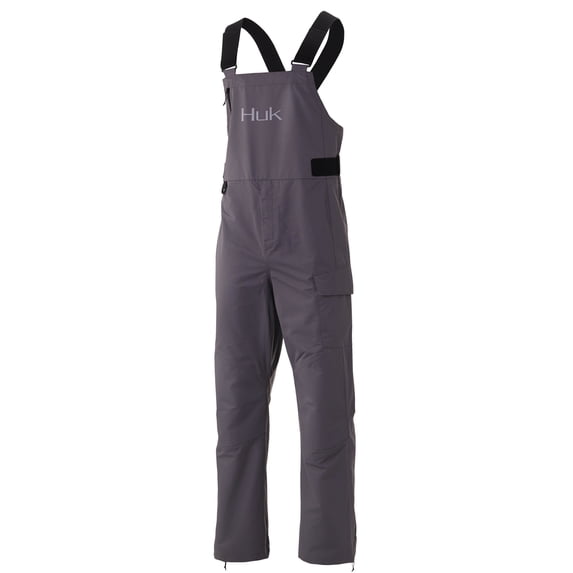 Huk Men's Grand Banks Iron Gray XXX-Large Bibs