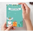 thumbnail image 5 of Inkdotpot Pack Of 30 Llama Kids Birthday Invitations, Boys or Girls Fill-In Style Invite, Children or Toddlers Baby First or 1st Bday Alpaca Cactus Fill In the Blank Invite Cards, 5 of 7