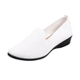 thumbnail image 2 of EKVAHL Women's Orthopedic Slip‑On Loafers, Breathable Soft Mesh Upper Casual Flats, Wide Width Comfort Dress Loafers White, 2 of 5