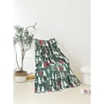 thumbnail image 5 of Reversible and Ultra-Plush Flannel Fleece-Winter Christmas Sherpa Throw- Lightweight Soft and Cozy-Holiday Decorative Throw, Perfect for Lounging, 50 x 60 inches, Hunter Christmas Tree, 5 of 6