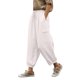 thumbnail image 3 of TaTaai Spring Summer Linen Blend Jogger Pants for Women Ankle Length Elastic Waist with Pockets Cargo Style Drawstring Cuff Trousers Lightweight Comfy Daily Gift, 3 of 8