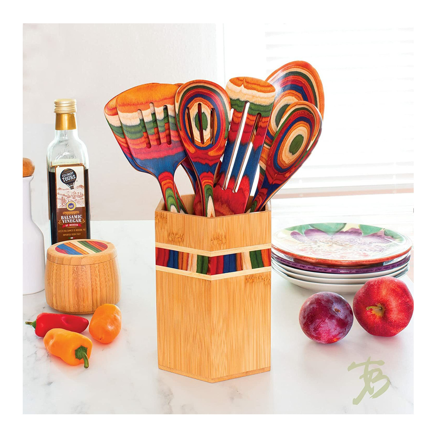 Baltique Marrakesh Mykonos Collection Kitchen Utensil Holder for Countertop