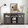thumbnail image 3 of DEALTOPS Farmhouse TV Stand with Spacious Cabinets, Console Table with Adjustable Shelves for TVs Up to 65'', Antique Gray, 3 of 8