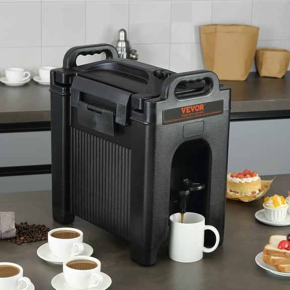 KFFKFF Insulated Iced and Hot Beverage Server/Dispenser 2.5 Gallon Beverage Carrier Food-Grade LDPE Material