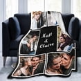 thumbnail image 4 of Custom Photo Blanket for Couples, Personalized Fleece Throw Blankets, Flannel Picture Blanket, Gifts for Husband/Wife/Girlfriend/Boyfriend, Birthday Valentines 30" W x 40" L, 4 of 6