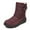 Red, variant on Avamo Womens Snow Boots Plush Lined Winter Bootie Mid Calf Waterproof Boot Slip Resistant Walking Shoes Work Warm Booties Red 7.5