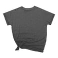 thumbnail image 6 of Short Sleeve T Shirts Women's Summer Crewneck Solid Color Tees Casual Basic Tops Dark Gray M, 6 of 7