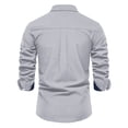 thumbnail image 3 of Camisa de manga larga con solapa estrecha y estampado floral para hombre, poliéster estampado, informal para todas las estaciones, tallas S-XXL, 3 of 3