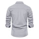 thumbnail image 3 of Camisa de manga larga con solapa estrecha y estampado floral para hombre, poliéster estampado, informal para todas las estaciones, tallas S-XXL, 3 of 3