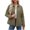 C296/Army Green, variant on Vividxx Fall Jackets For Women 2025 Casual Solid Color Lapel Long Sleeve Quilted Outerwear Comfortable