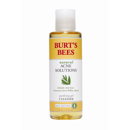 Burt's Bees Natural Acne Solutions Purifying Gel Cleanser 5 fl oz (Best Natural Oil For Face Acne)